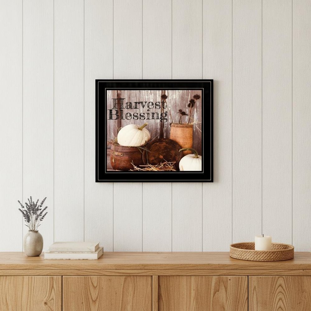 Harvest Blessings 2 Black Framed Print Kitchen Wall Art — view 4