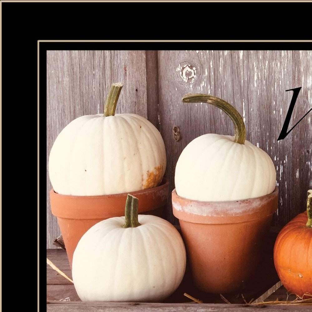 Welcome Pumpkin Shelf 2 Black Framed Print Wall Art — view 7