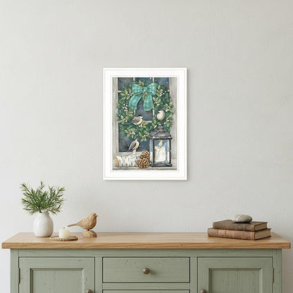 Winter Wreath 1 White Framed Print Wall Art HomeRoots
