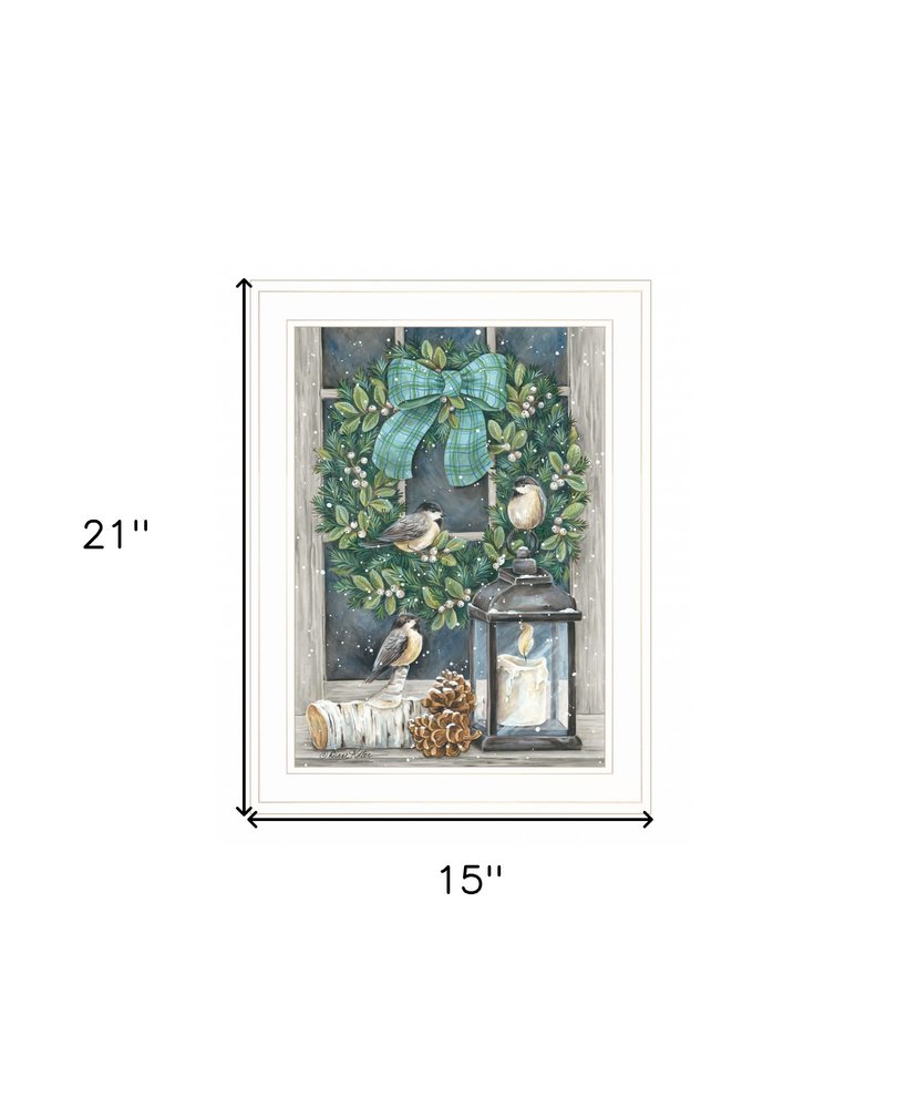Winter Wreath 1 White Framed Print Wall Art HomeRoots