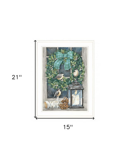 Winter Wreath 1 White Framed Print Wall Art HomeRoots