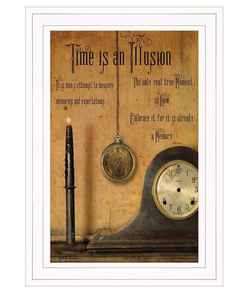 Time is an Illusion 1 White Framed Wall Art — view 1