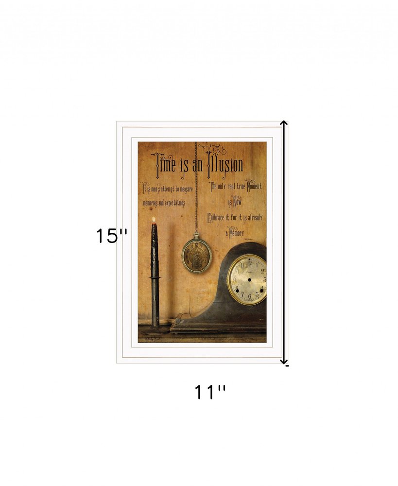 Time is an Illusion 1 White Framed Wall Art — view 5