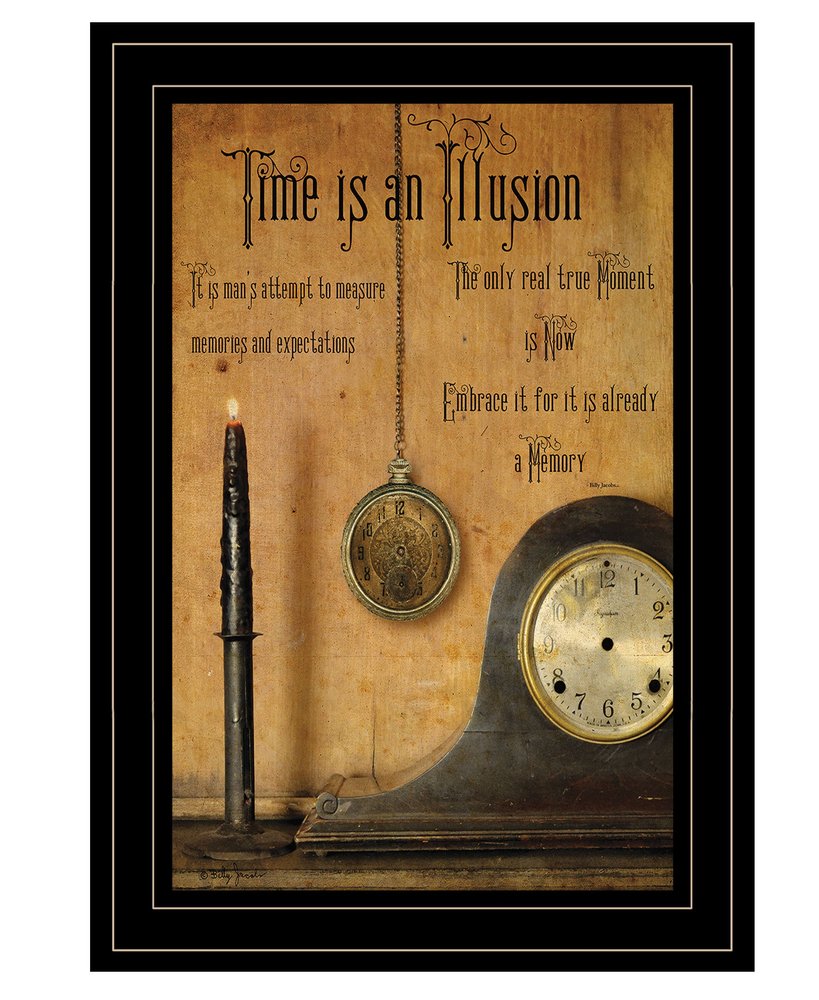 Time Is An Illusion 2 Black Framed Print Wall Art — view 1