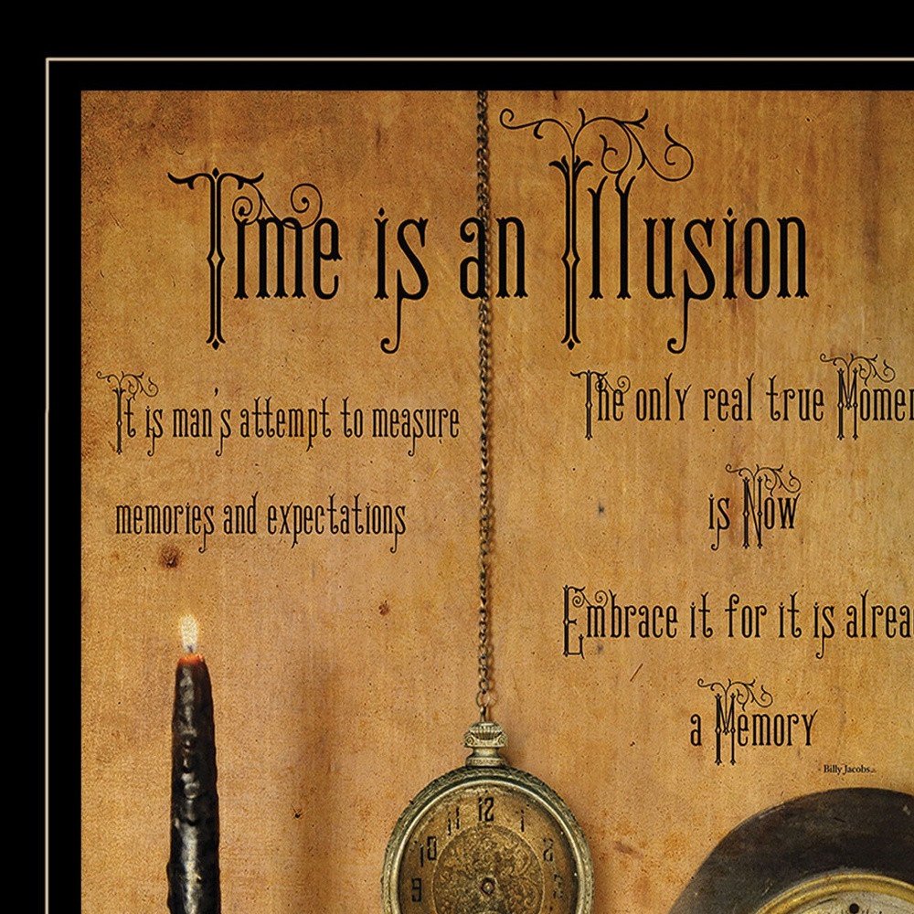 Time Is An Illusion 2 Black Framed Print Wall Art — view 4