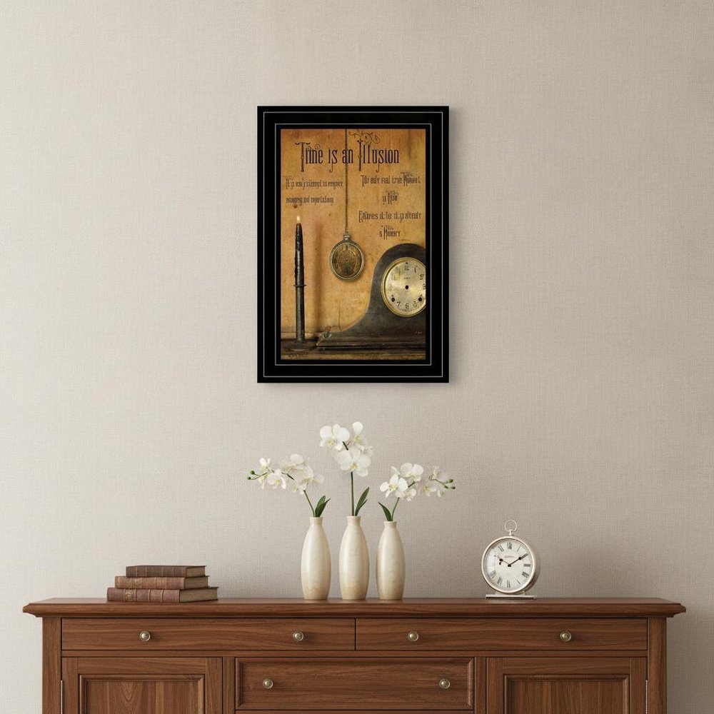 Time Is An Illusion 2 Black Framed Print Wall Art — view 5