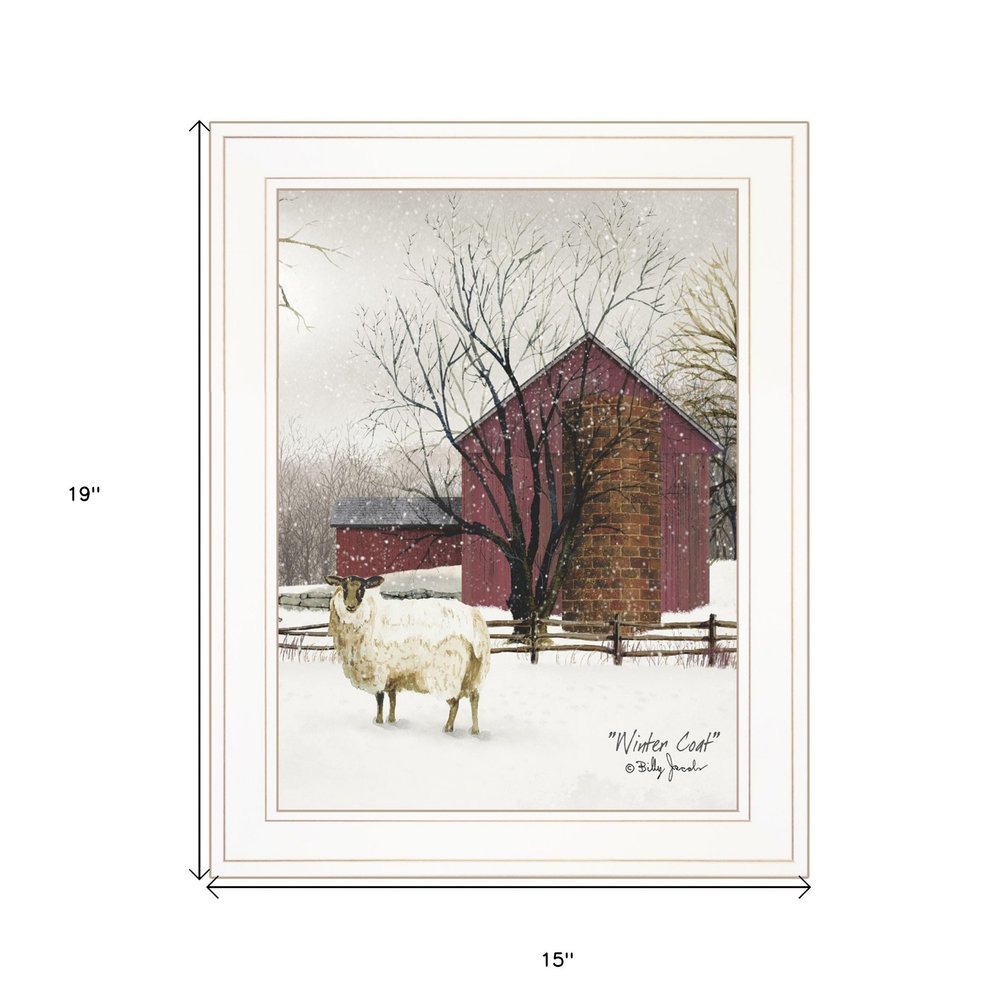 Winter Coat 1 White Framed Print Wall Art — view 3