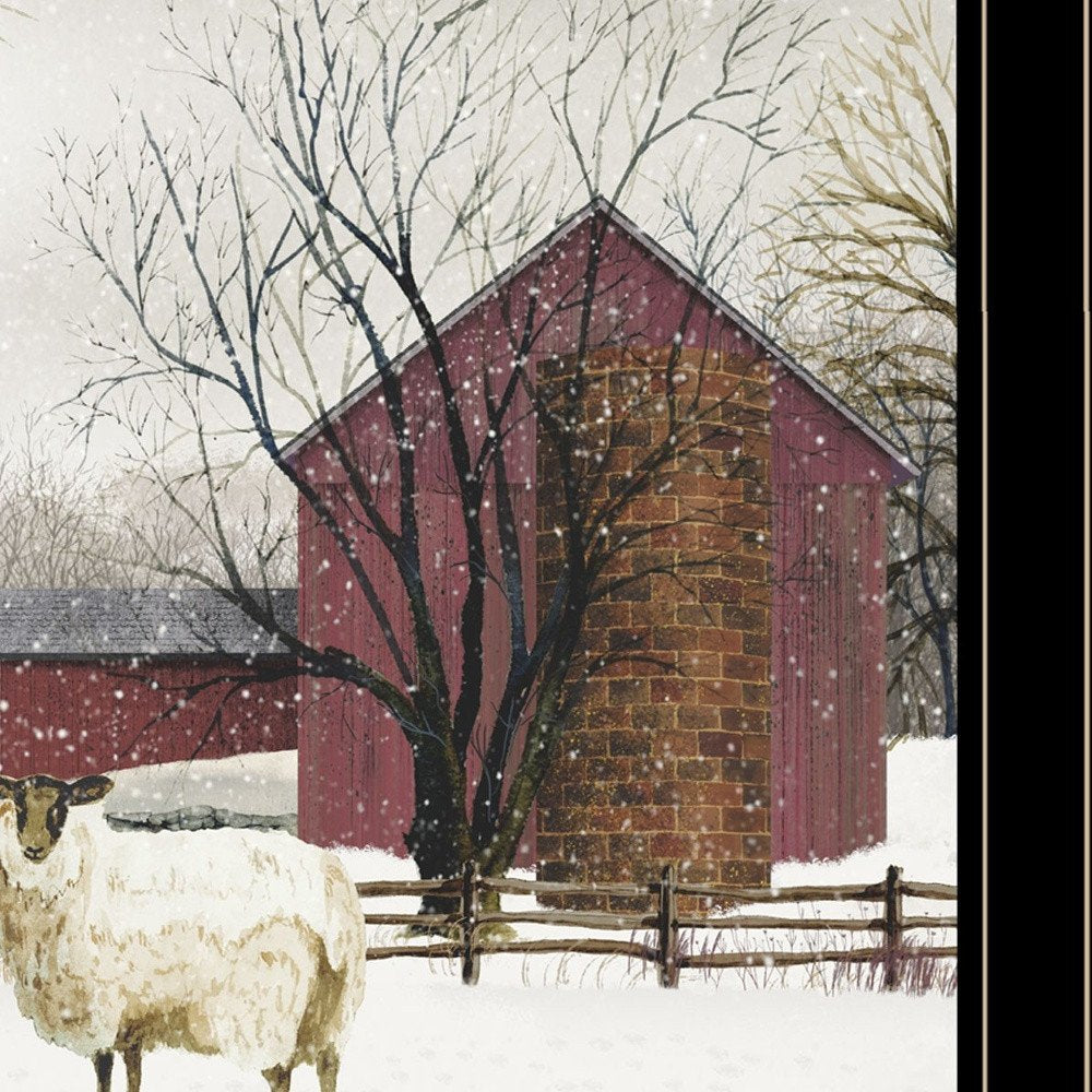 Winter Coat 2 Black Framed Print Wall Art — view 3