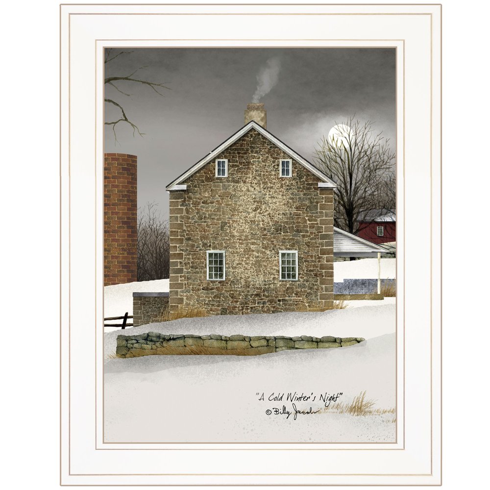 Cold Winters Night 1 White Framed Print Wall Art HomeRoots