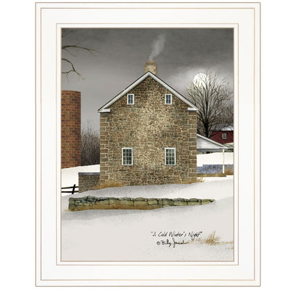 Cold Winters Night 1 White Framed Print Wall Art HomeRoots