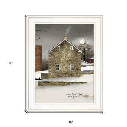 Cold Winters Night 1 White Framed Print Wall Art HomeRoots