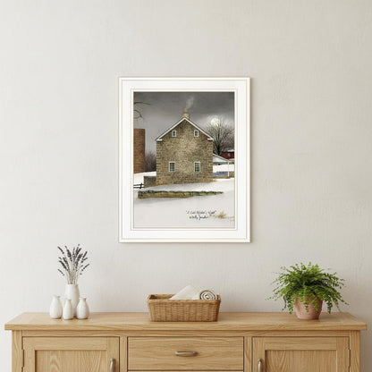 Cold Winters Night 1 White Framed Print Wall Art HomeRoots