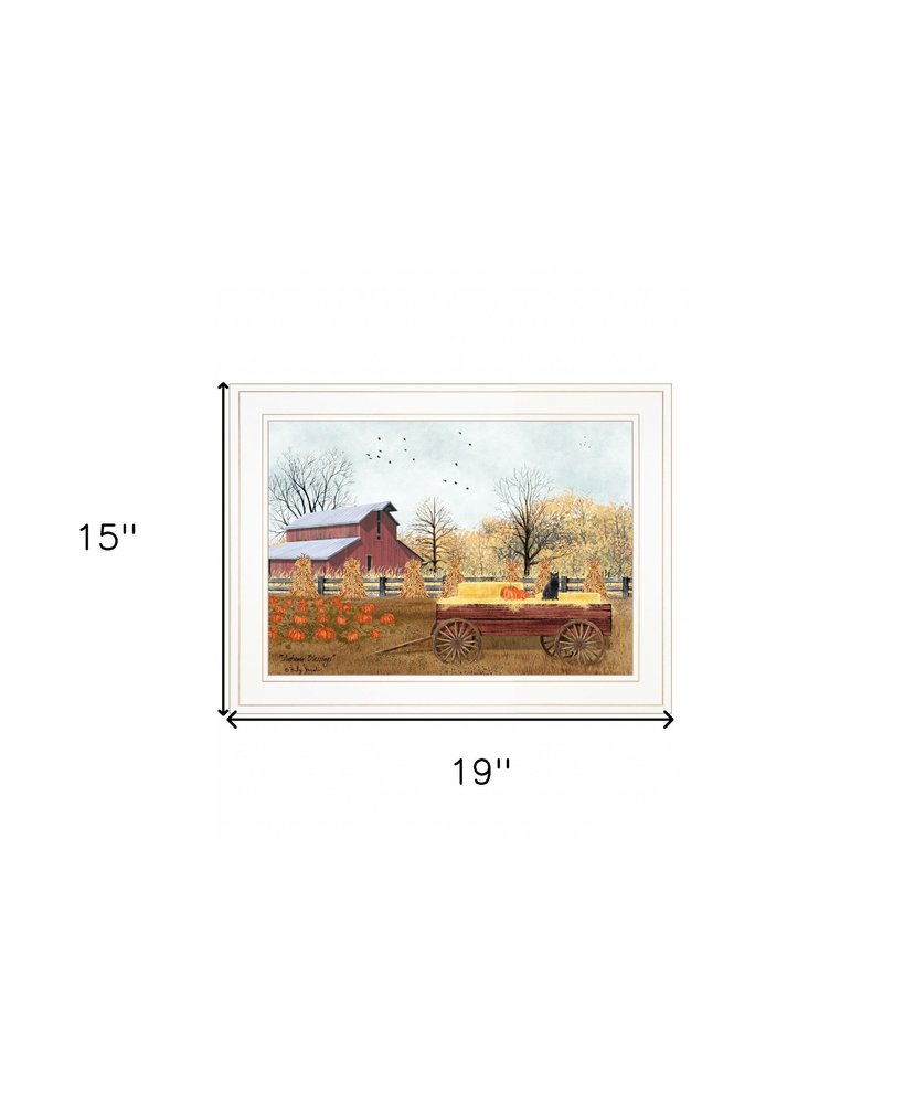 Autumn Blessings 1 White Framed Print Wall Art — view 3