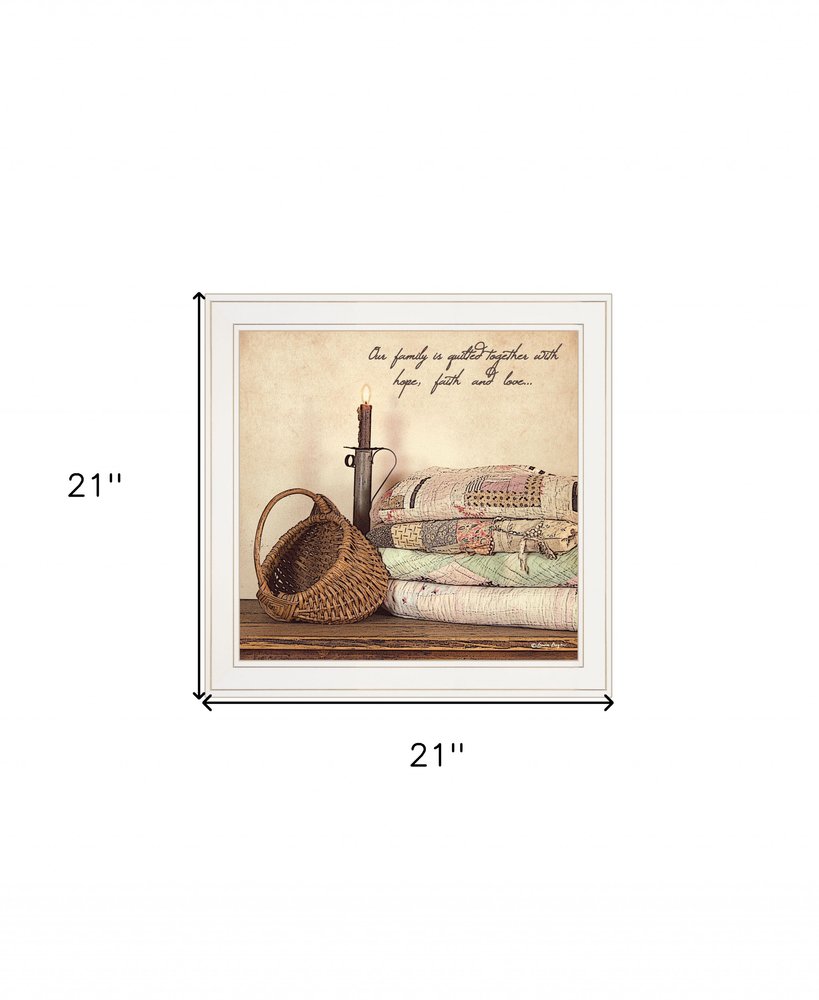 Quilted Together 1 White Framed Wall Art — view 4
