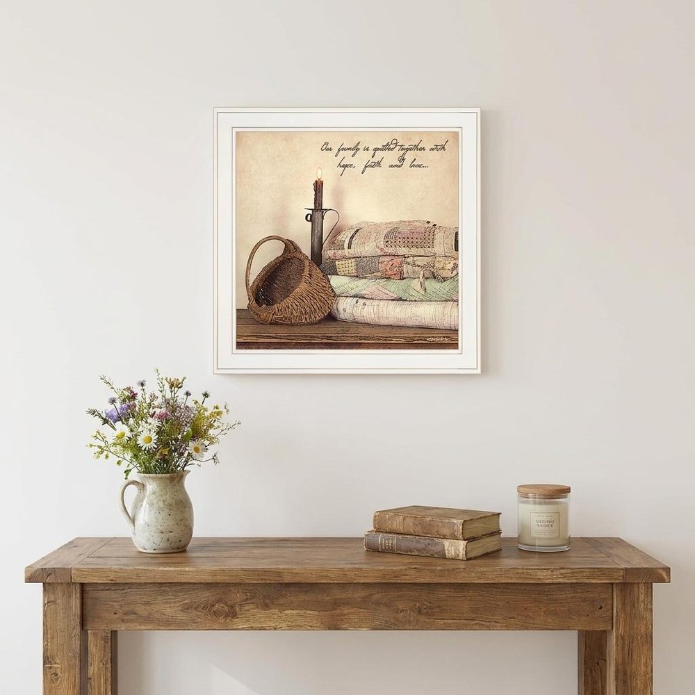 Quilted Together 1 White Framed Wall Art — view 5