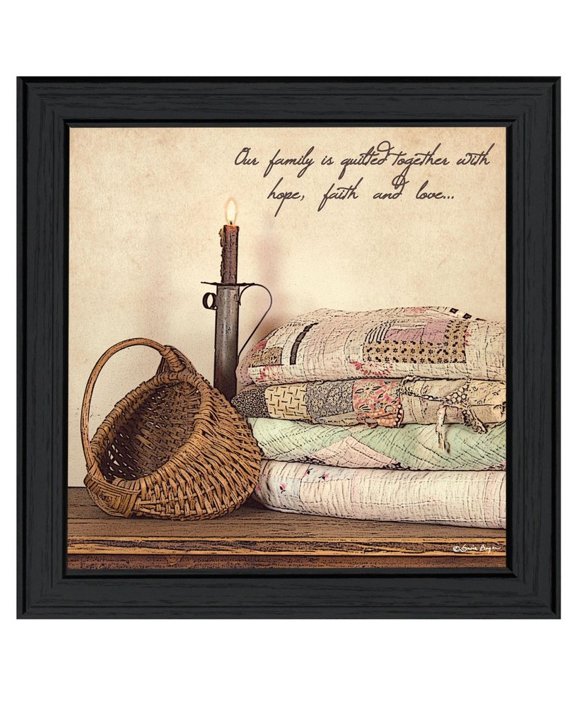 Quilted Together 2 Black Framed Wall Art — view 1