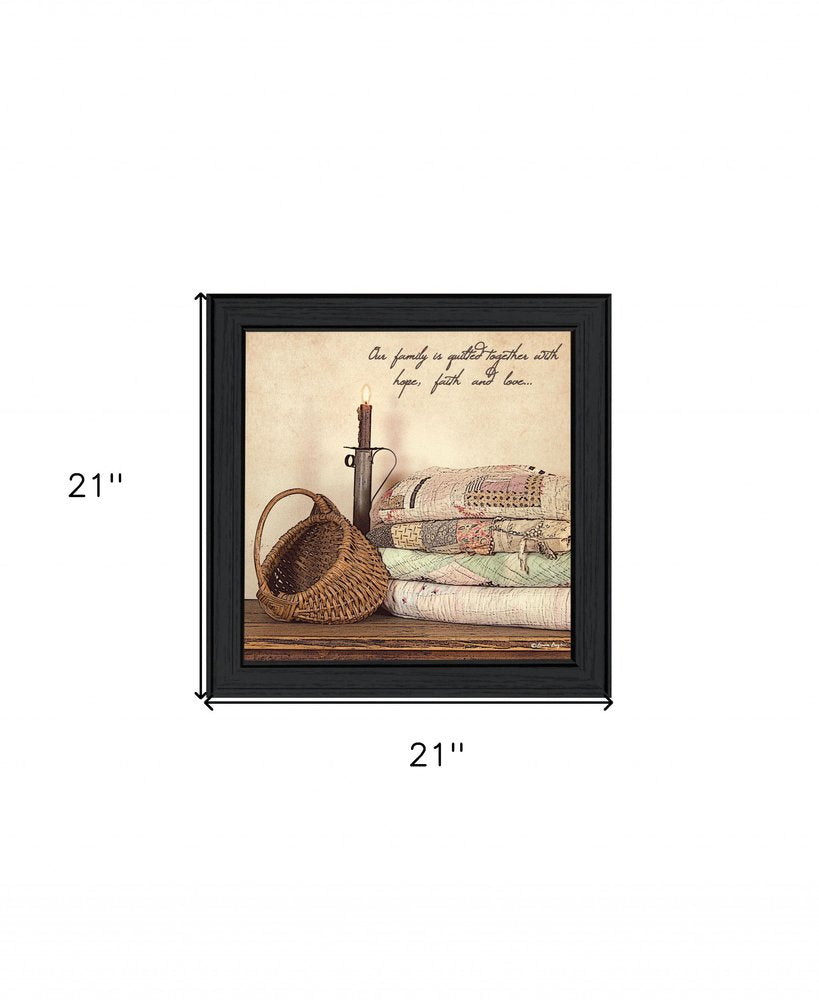 Quilted Together 2 Black Framed Wall Art — view 2