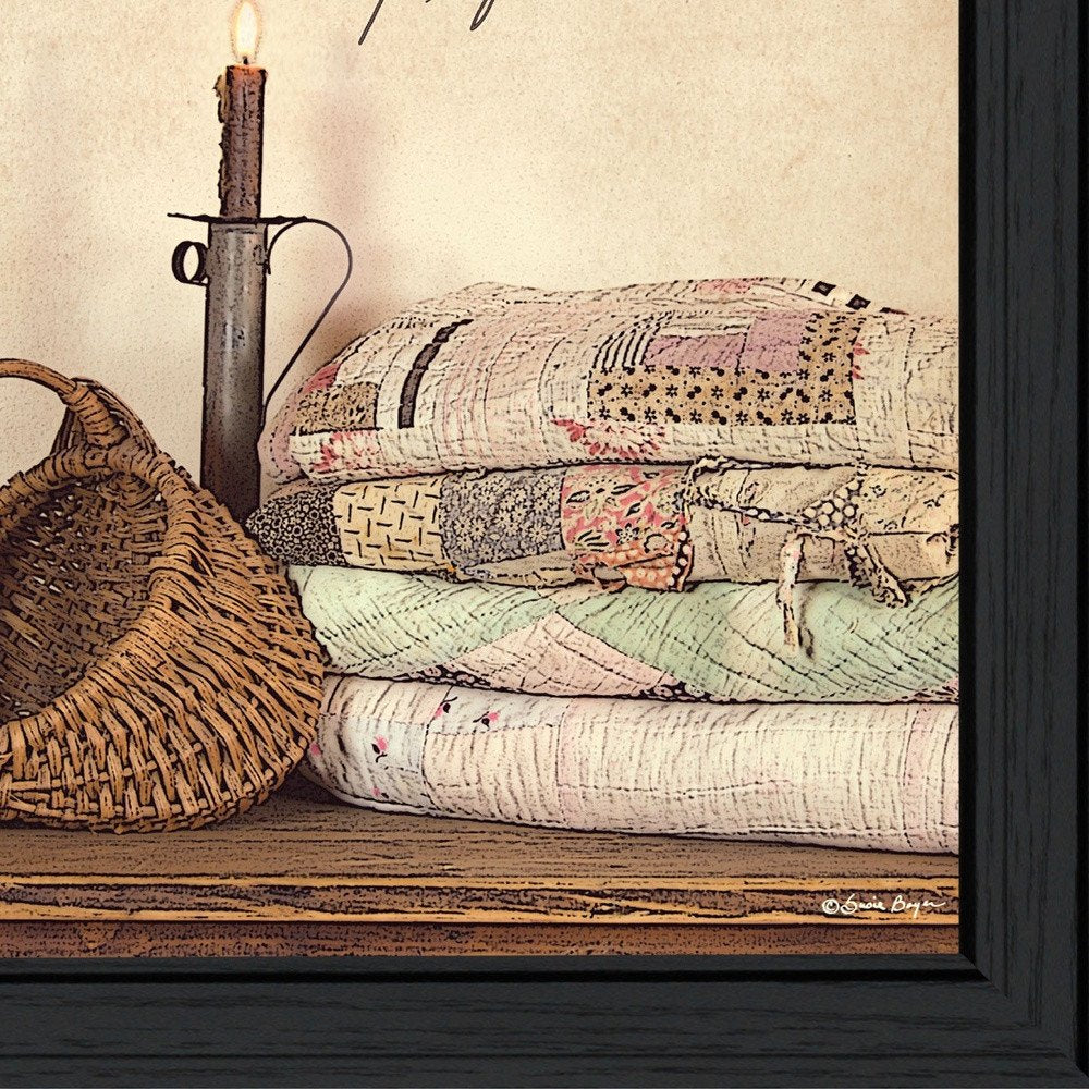Quilted Together 2 Black Framed Wall Art — view 3
