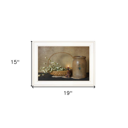 Basket of Flowers 1 White Framed Print Wall Art HomeRoots
