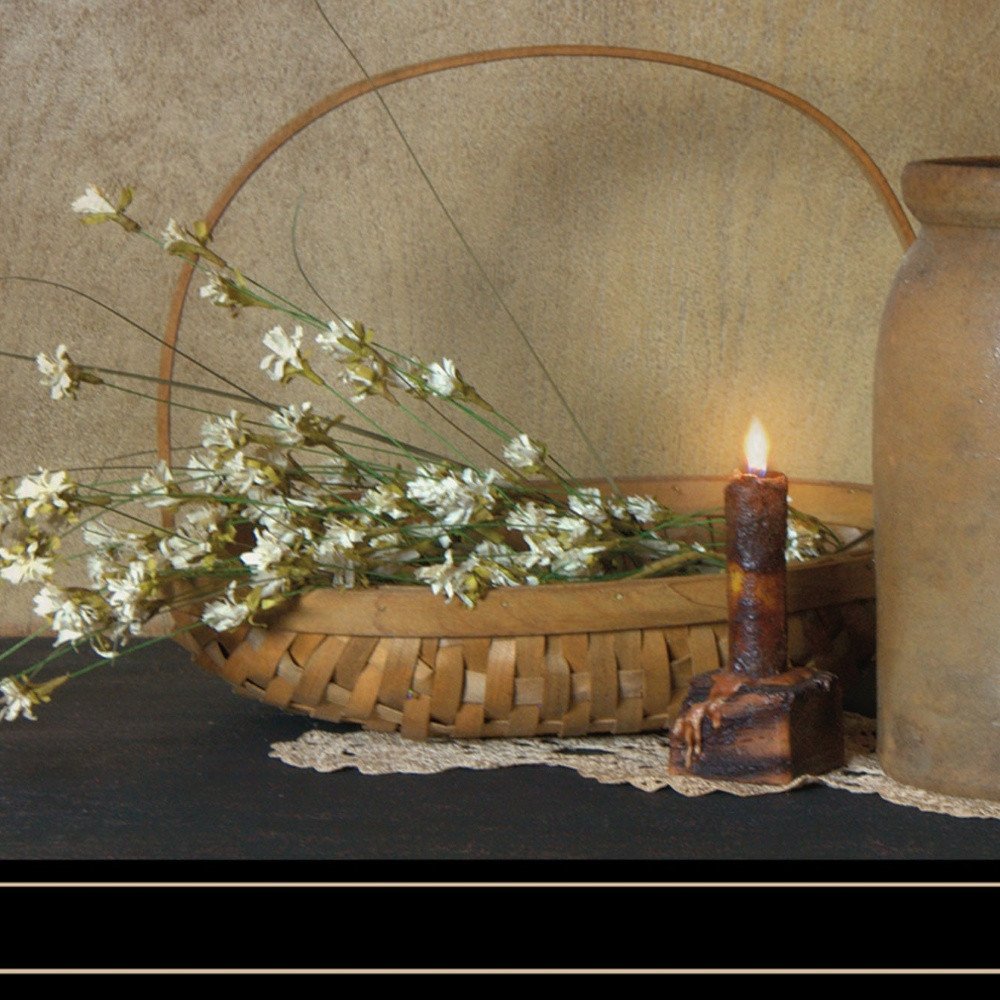 Basket of Flowers 2 Black Framed Print Wall Art — view 2