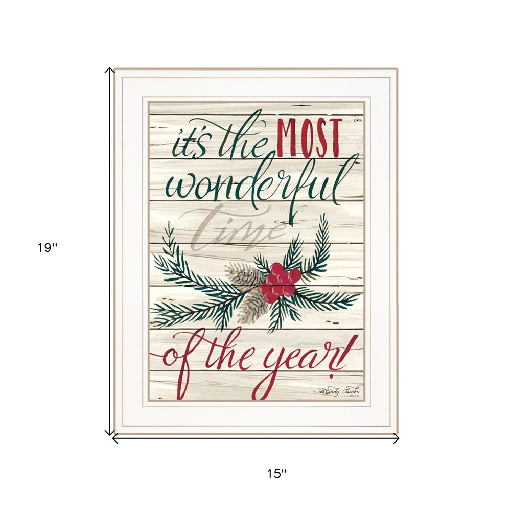 The Most Wonderful Time 1 White Framed Print Wall Art — view 4
