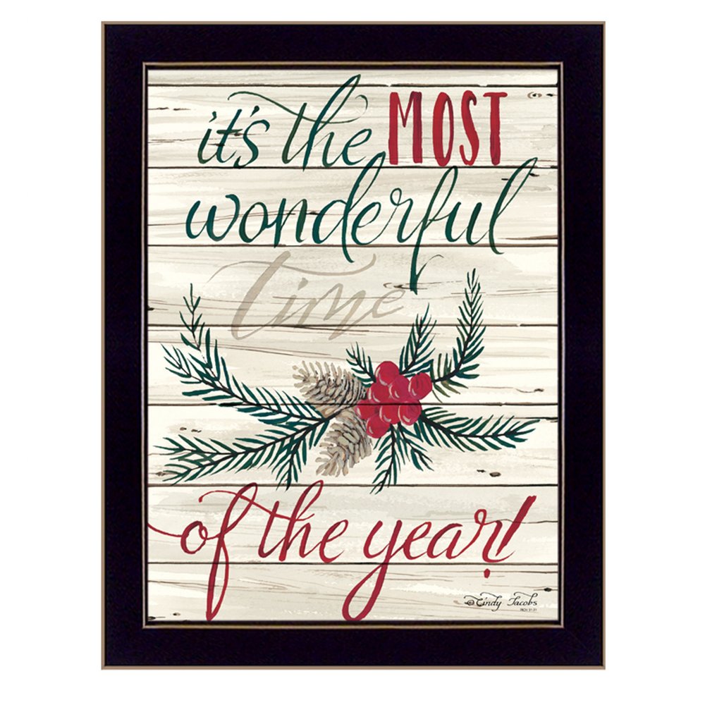 The Most Wonderful Time 3 Black Framed Print Wall Art — view 1