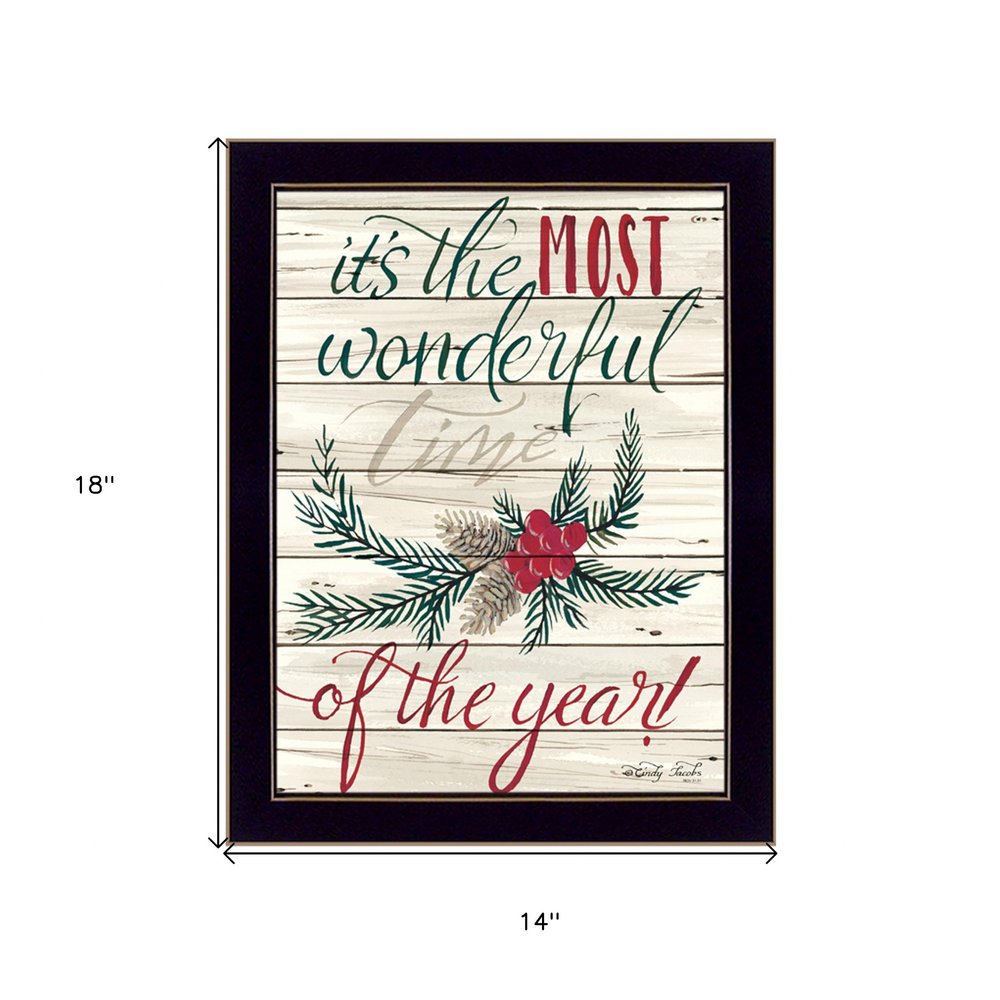 The Most Wonderful Time 3 Black Framed Print Wall Art — view 4