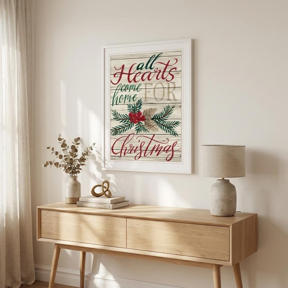 Home For Christmas 1 White Framed Print Wall Art — view 5
