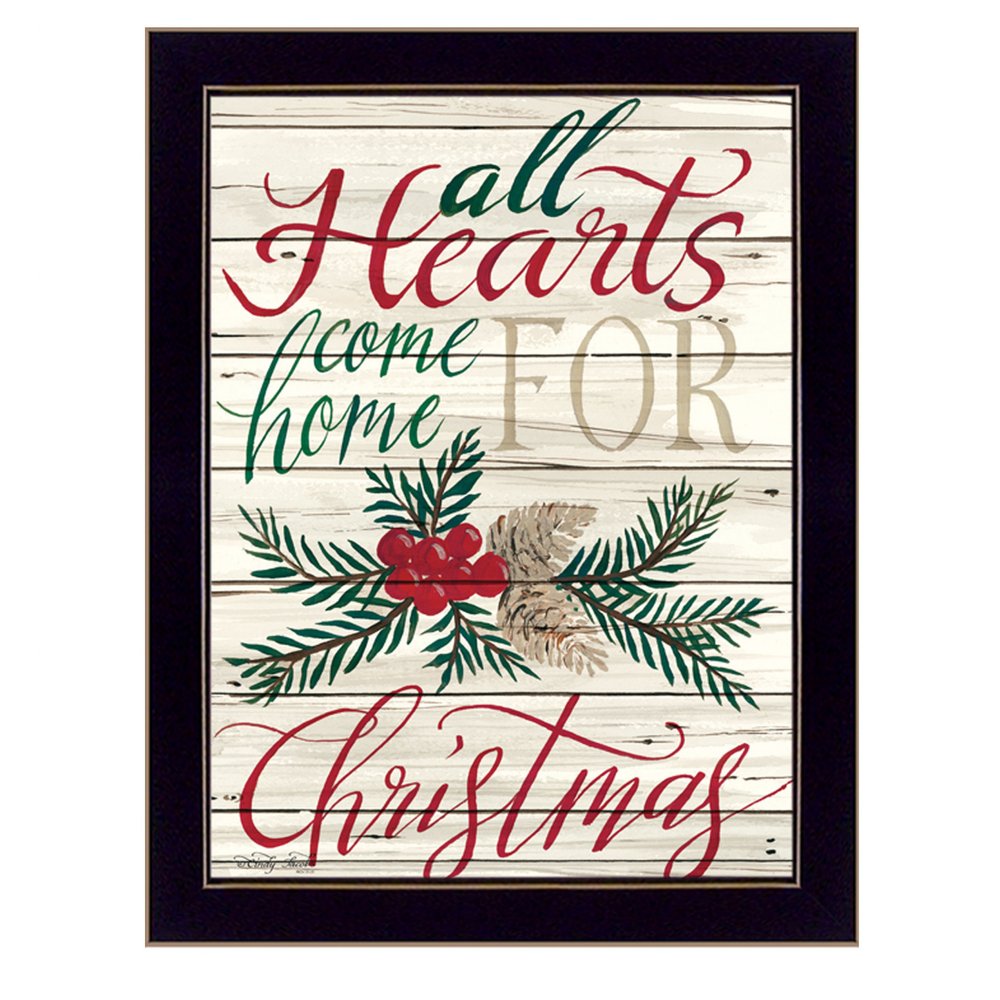 Home For Christmas 3 Black Framed Print Wall Art — view 1
