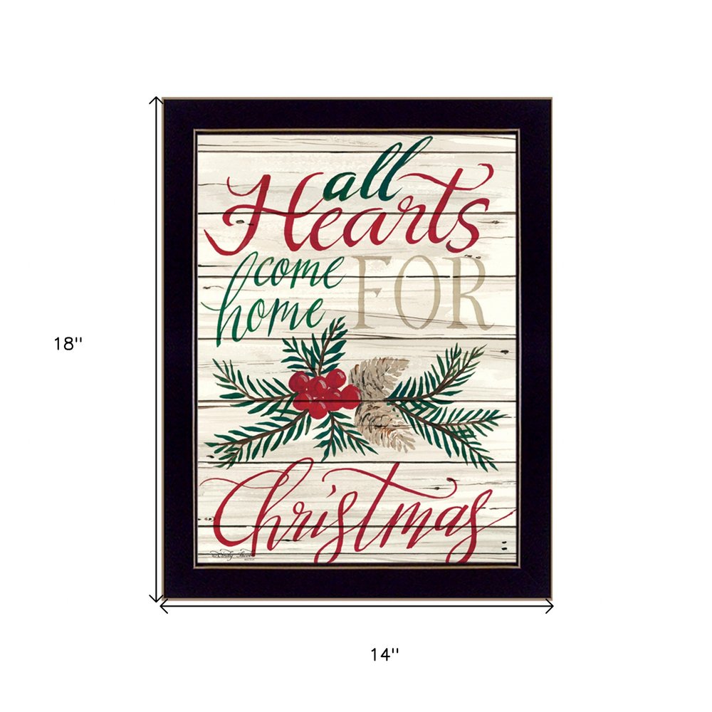 Home For Christmas 3 Black Framed Print Wall Art — view 4
