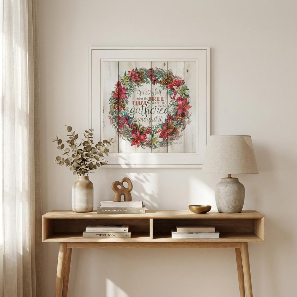 Gathered Around the Tree 1 White Framed Print Wall Art — view 4