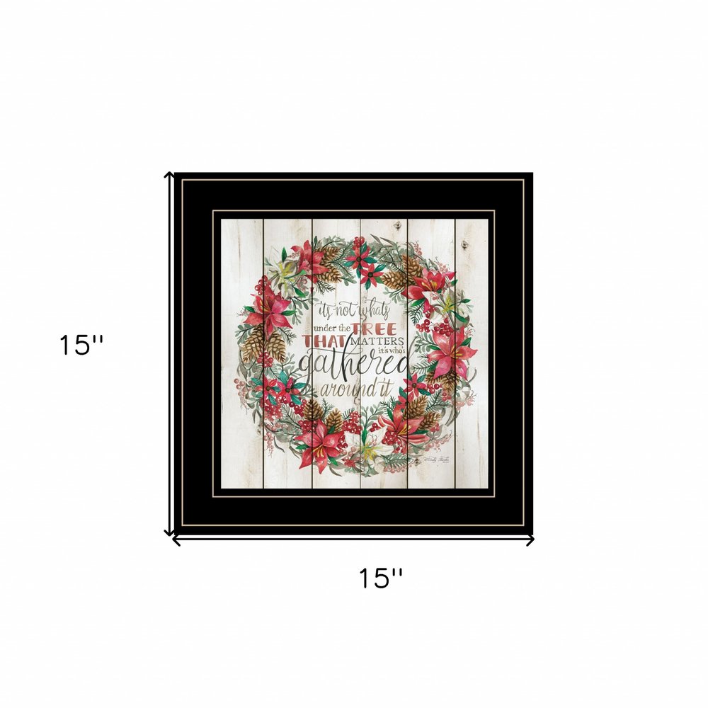 Gathered Around the Tree 2 Black Framed Print Wall Art — view 2