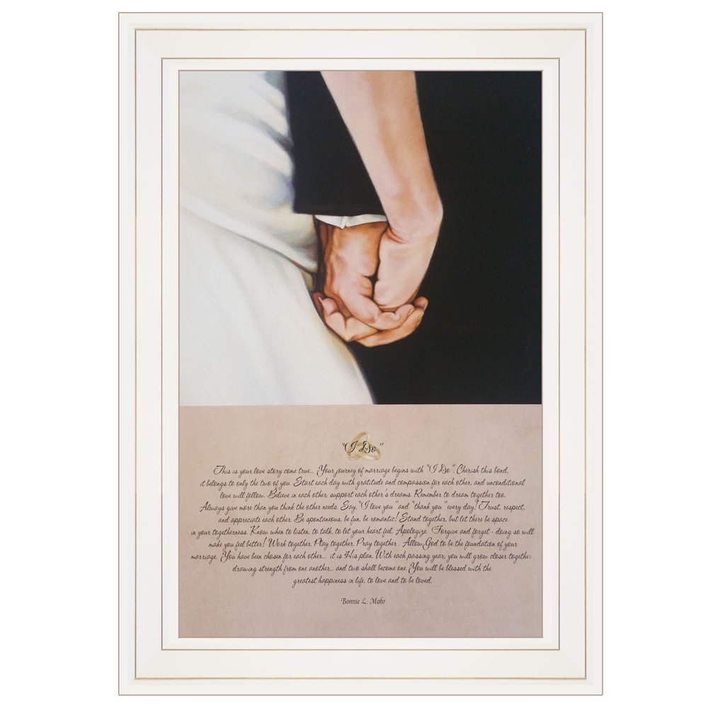 I DO 1 White Framed Print Wall Art — view 2