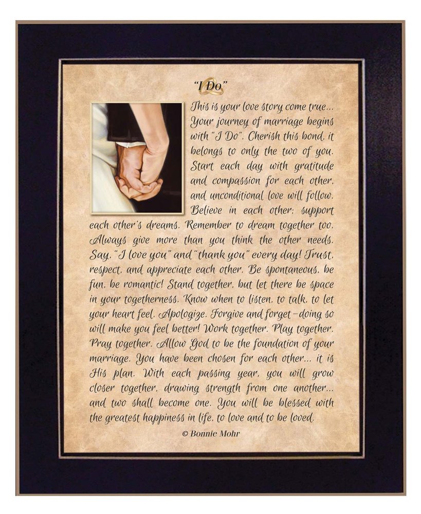 I DO 4 Black Framed Print Wall Art — view 1