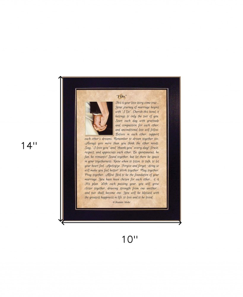 I DO 4 Black Framed Print Wall Art — view 4