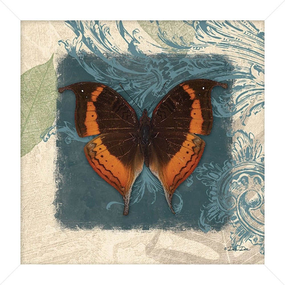 Swirl Butterfly II White Framed Print Wall Art — view 3