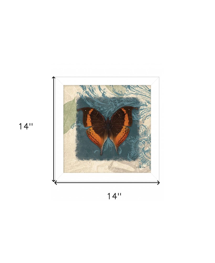 Swirl Butterfly II White Framed Print Wall Art — view 4