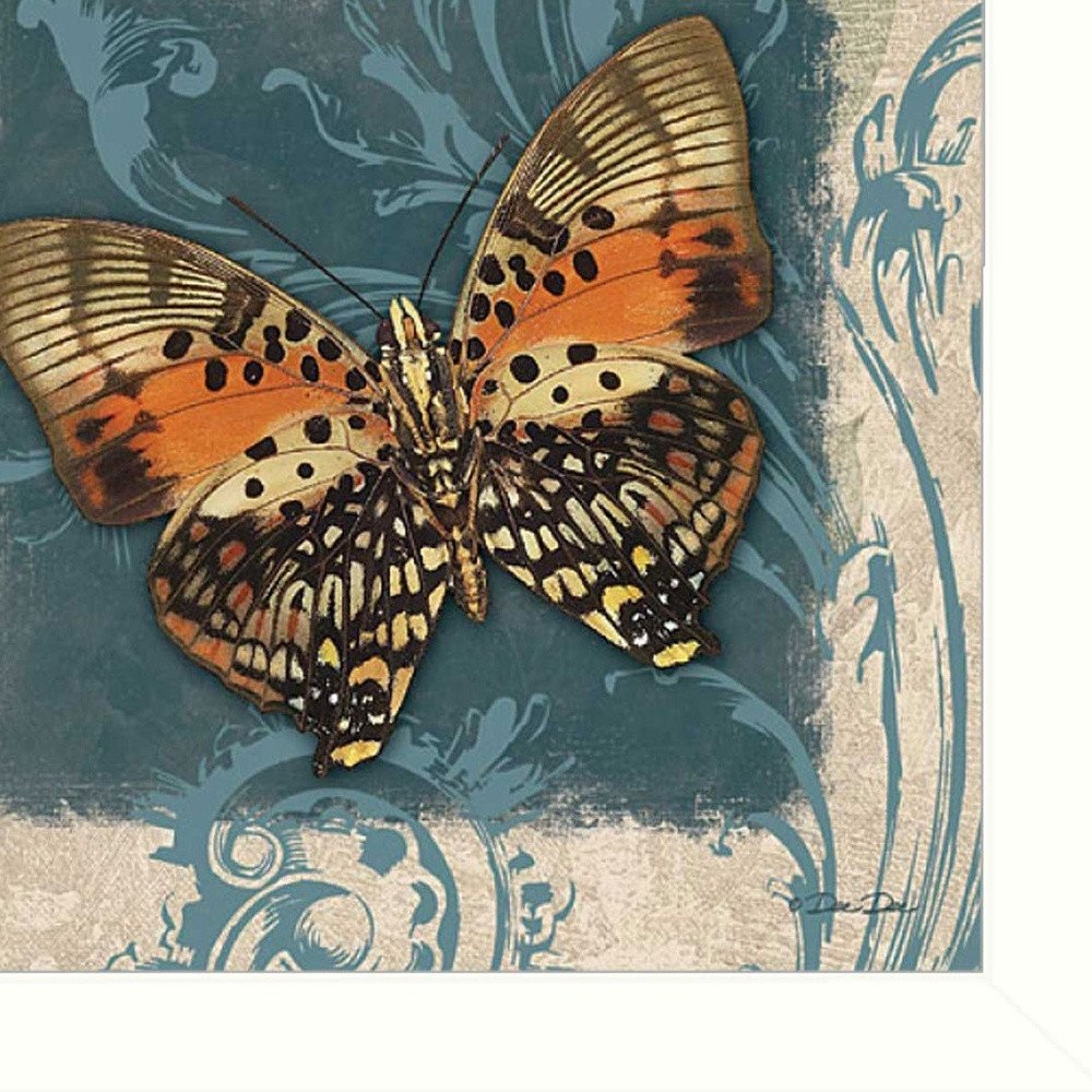 Swirl Butterfly III White Framed Print Wall Art — view 3