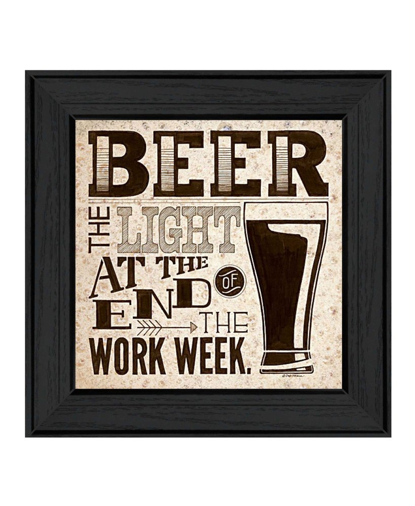 Beer Work Week Black Framed Print Wall Art — view 1