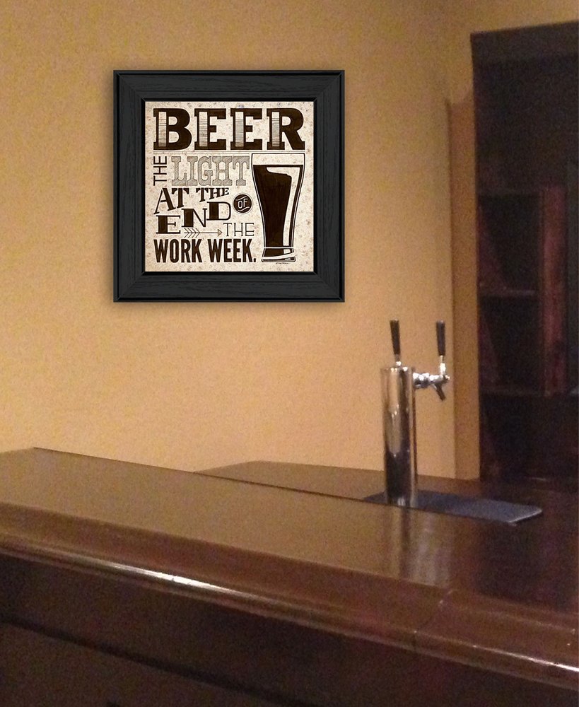 Beer Work Week Black Framed Print Wall Art — view 2