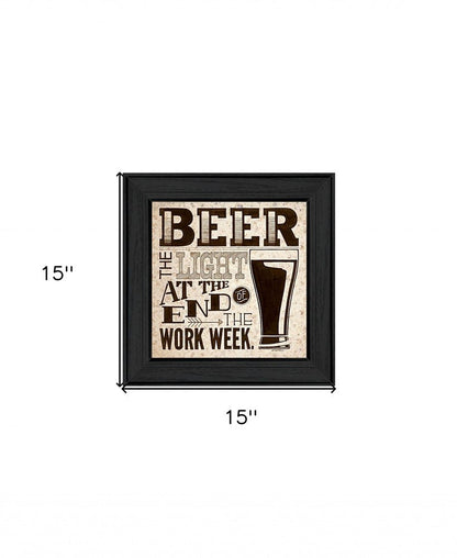 Beer Work Week Black Framed Print Wall Art