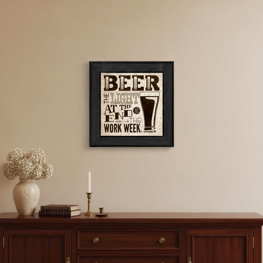 Beer Work Week Black Framed Print Wall Art — view 5