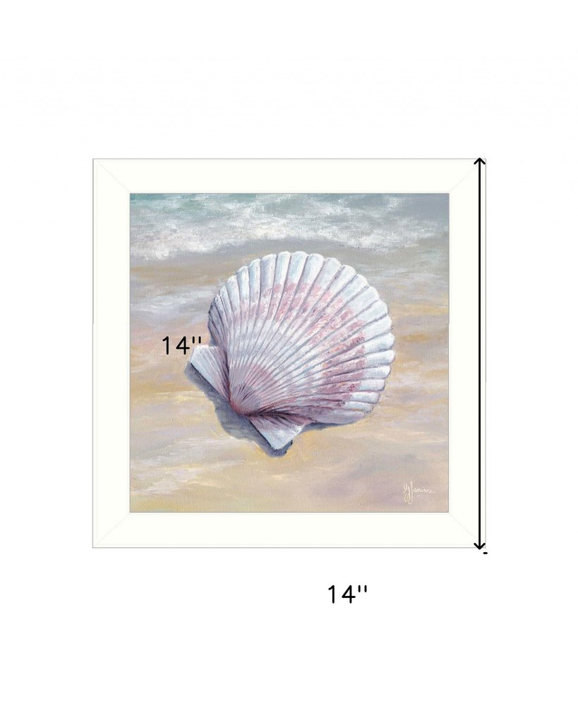 Scallop White Framed Print Wall Art — view 4