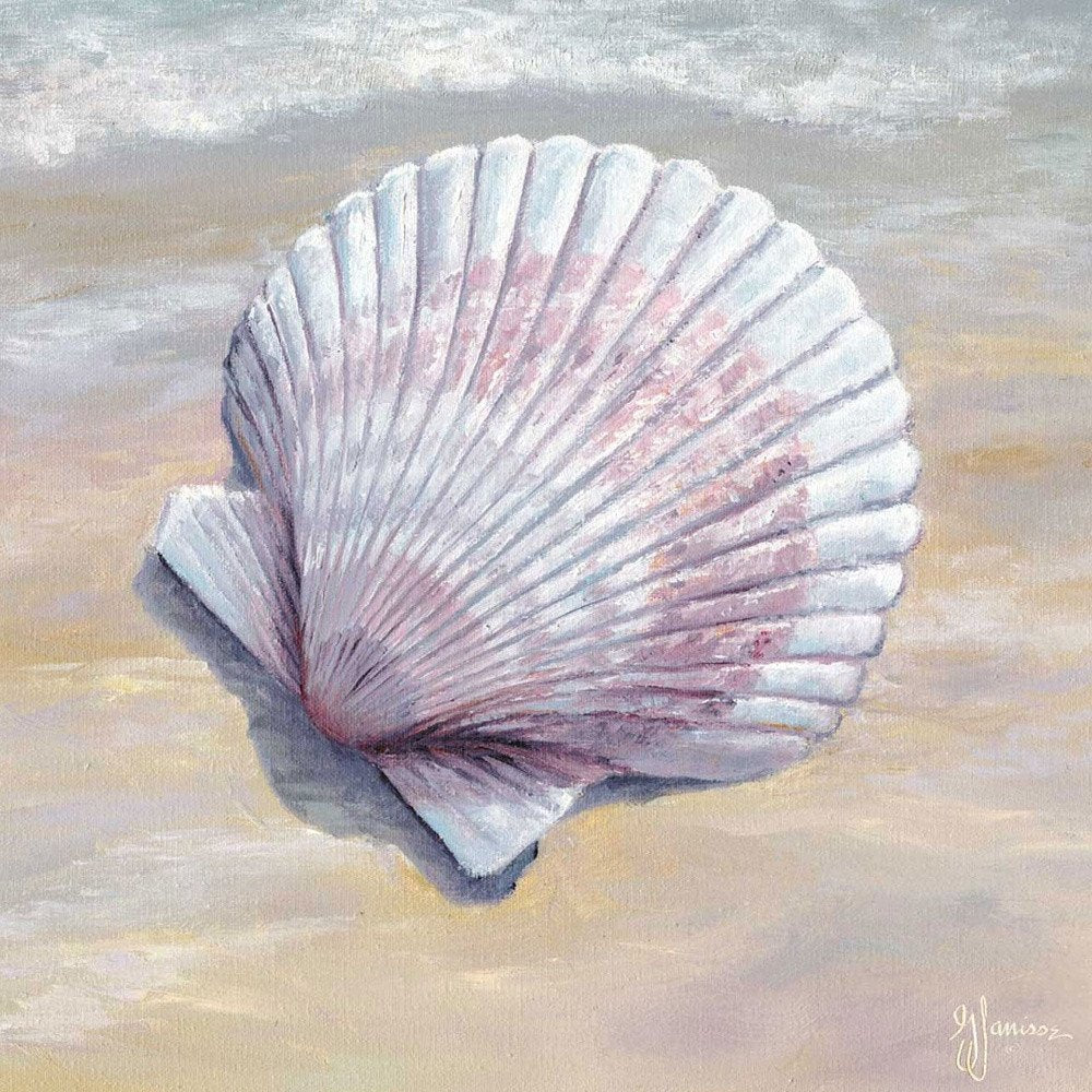 Scallop White Framed Print Wall Art — view 9