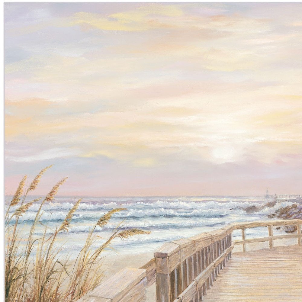 Ponce Inlet Jetty Sunrise 1 White Framed Print Wall Art — view 3