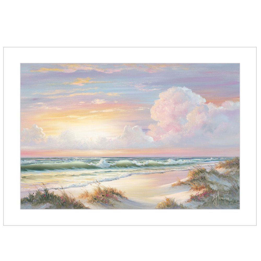 Golden Sunset on Crystal Cove 3 White Framed Print Wall Art — view 1