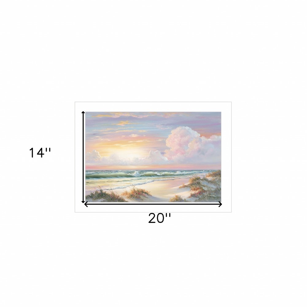 Golden Sunset on Crystal Cove 3 White Framed Print Wall Art — view 2