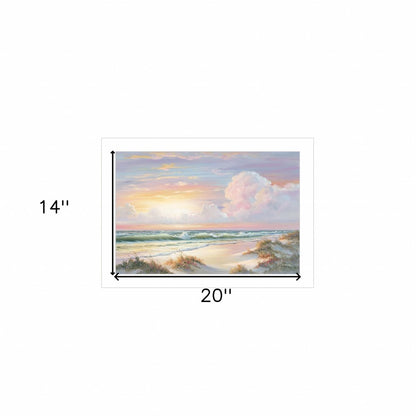 Golden Sunset on Crystal Cove 3 White Framed Print Wall Art HomeRoots
