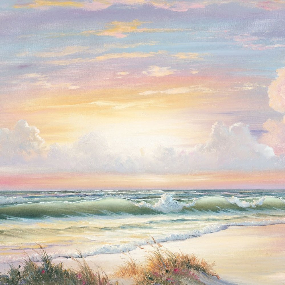 Golden Sunset on Crystal Cove 3 White Framed Print Wall Art — view 3