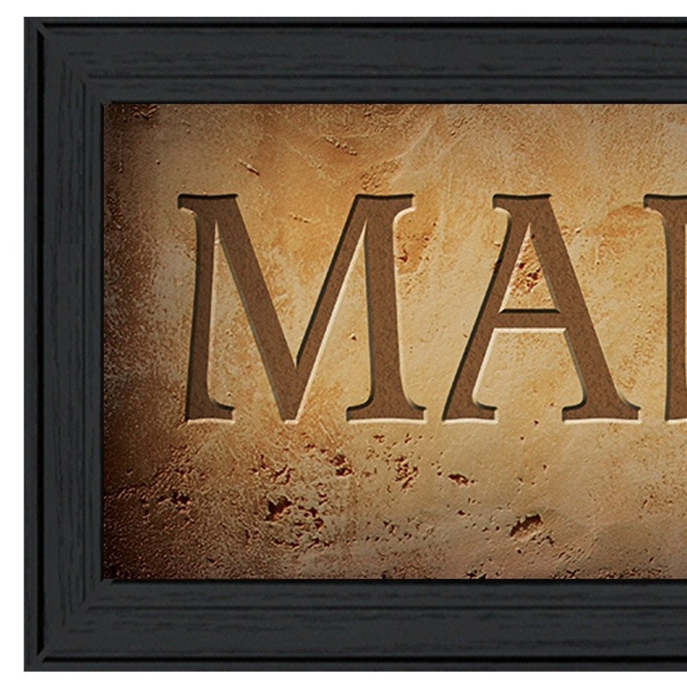9" x 21" Man Cave Black Framed Print Wall Art HomeRoots